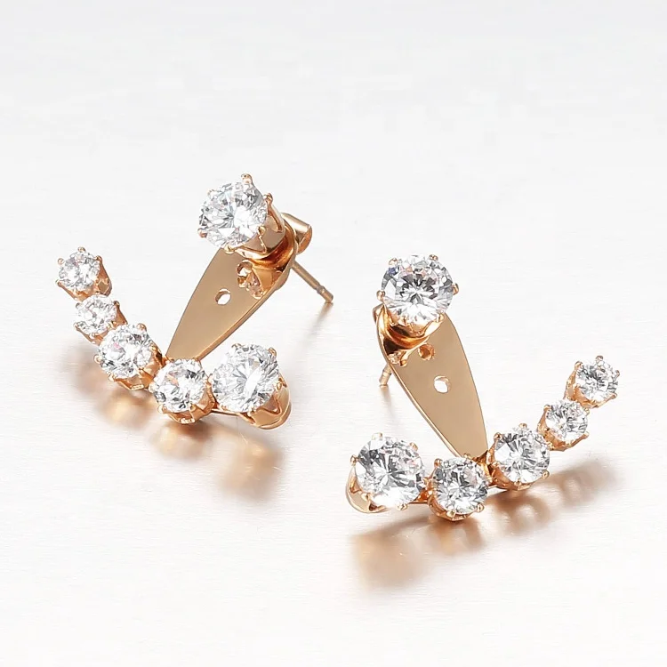 Fashion Jewelry Crystal Gold Color Earrings Zirconia Stone Stud Earring Stainless Steel Earing for Women Wholesale E5208
Fashion Jewelry Crystal Gold Color Earrings Zirconia Stone Stud Earring Stainless Steel Earing for Women Wholesale E5208