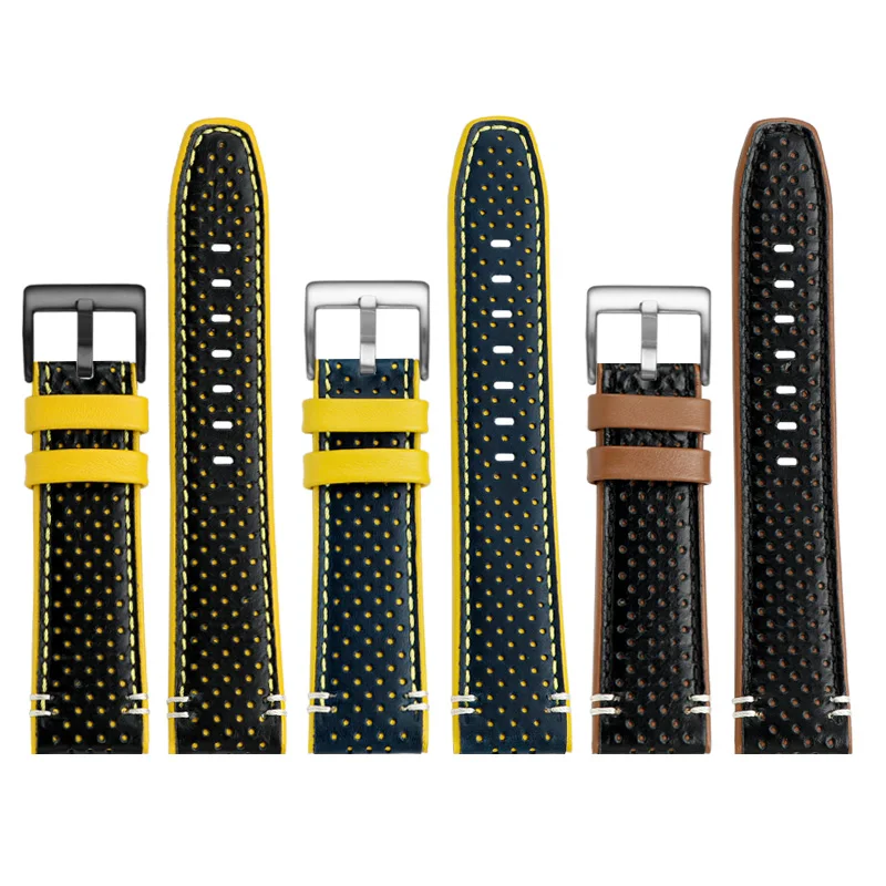 Classic Racing Top Layer Genuine Cowhide Leather Watch Strap Hand-stitched Rally Leather Watchband With Stainless steel Buckle
Classic Racing Top Layer Genuine Cowhide Leather Watch Strap Hand-stitched Rally Leather Watchband With Stainless steel Buckle