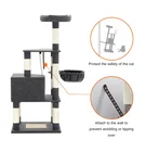 Modern manufacture high-quality wooden scratch climb tower fashionable deluxe luxury sisal pet accessories cat tree