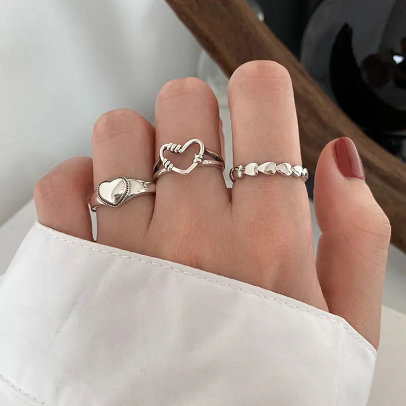 Dylam Minimalist Old Silver Heart Shaped Anillo Plata 925 Silver Open Rings Women Adjustable Heart Ring
Dylam Minimalist Old Silver Heart Shaped Anillo Plata 925 Silver Open Rings Women Adjustable Heart Ring