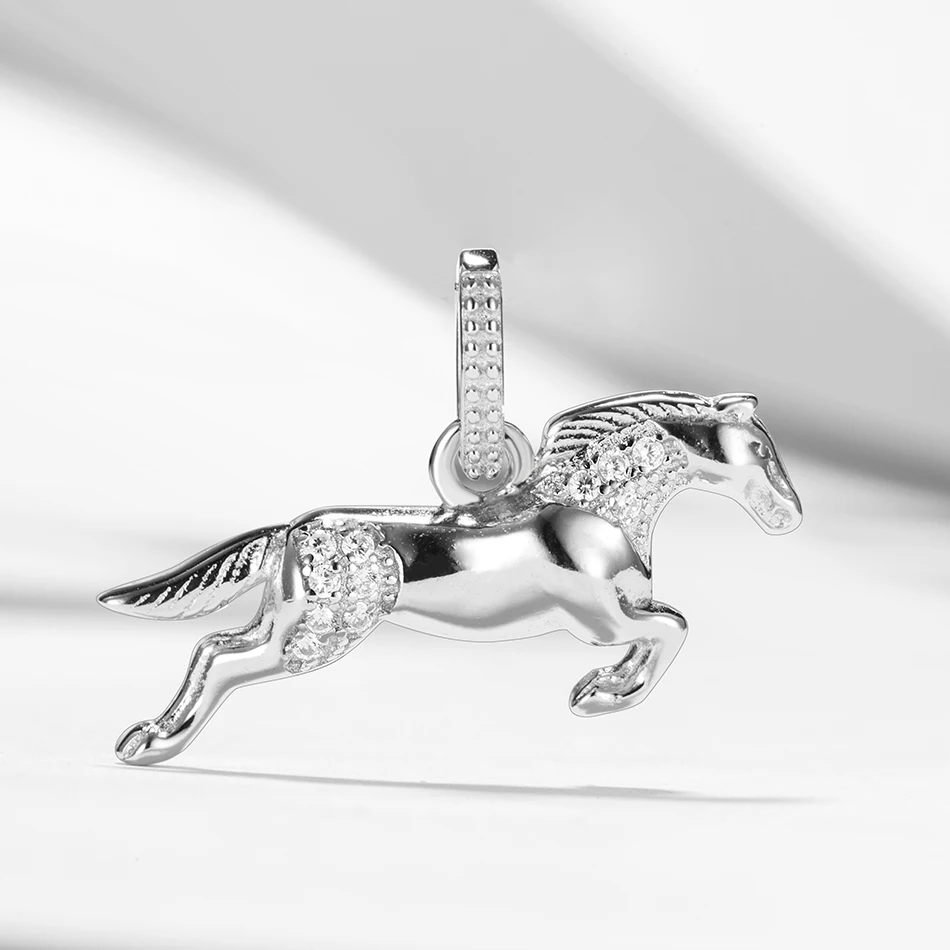 Lovely 925 Sterling Silver Horse Clear Cubic Zircon Pendant S925 Animal Pendant Jewelry Necklace Making
Lovely 925 Sterling Silver Horse Clear Cubic Zircon Pendant S925 Animal Pendant Jewelry Necklace Making