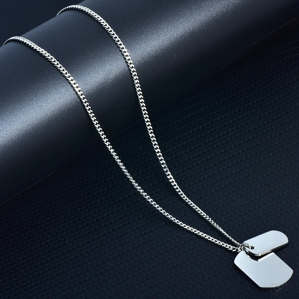 New Simple Square Pendant Double Layer Stacked Necklace Stainless Steel Jewelry for Men
New Simple Square Pendant Double Layer Stacked Necklace Stainless Steel Jewelry for Men