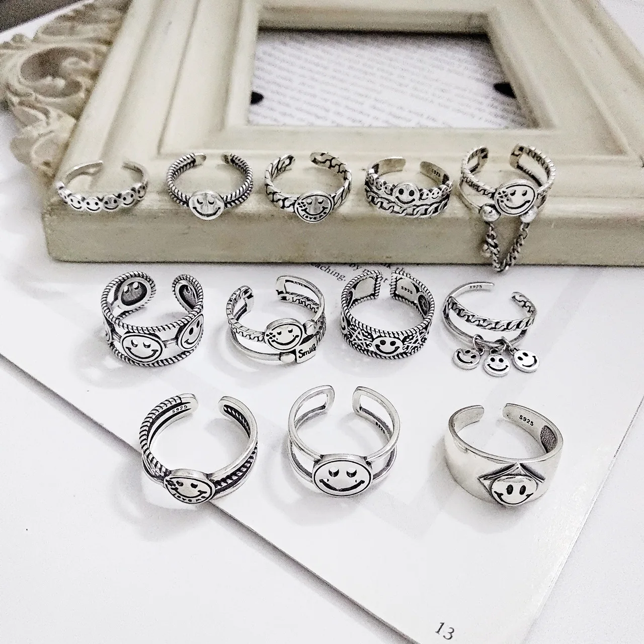Amazon Hot Sale Irregular Set Ring Cold Wind Open Chain Ring s925 Sterling Silver Vintage Women Ring, Silver color
Amazon Hot Sale Irregular Set Ring Cold Wind Open Chain Ring s925 Sterling Silver Vintage Women Ring, Silver color