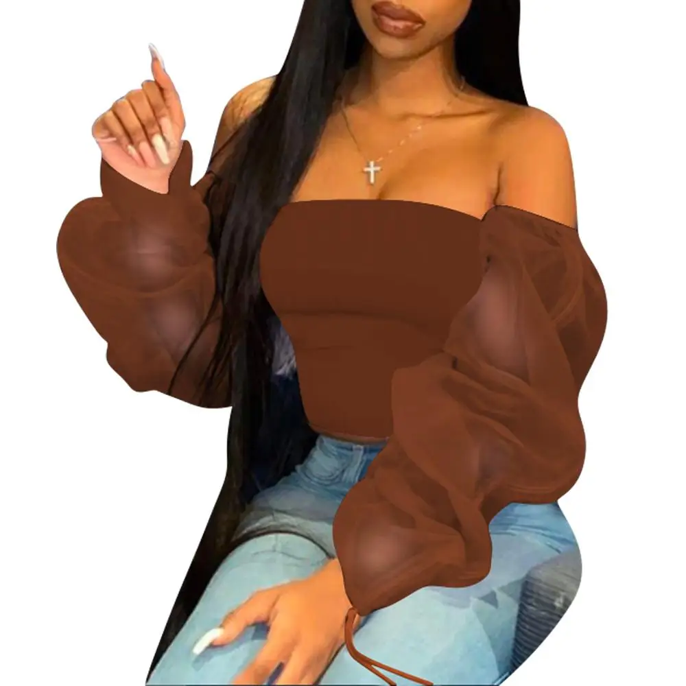2021 Women Puff Sleeve Crop Tops T Shirts Tops Clothing Blouses Summer Mesh Crop tops
2021 Women Puff Sleeve Crop Tops T Shirts Tops Clothing Blouses Summer Mesh Crop tops