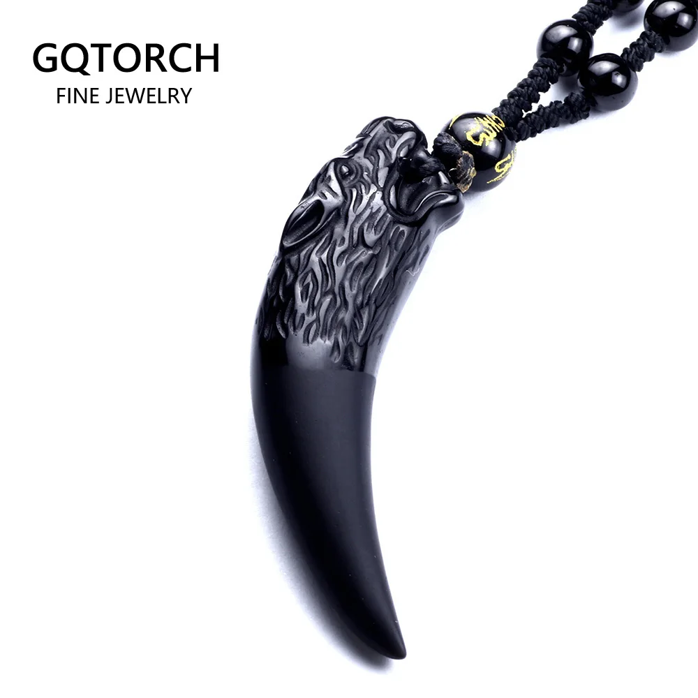 Natural Stone Black And Ice Obsidian Pendant Necklace Wolf Tooth Amulets And Talismans Couple Necklace For Women And Men
Natural Stone Black And Ice Obsidian Pendant Necklace Wolf Tooth Amulets And Talismans Couple Necklace For Women And Men