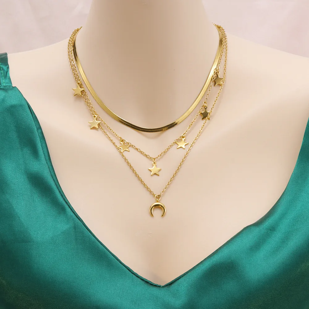 Vintage Bohemian Multi-layer Chain Choker Necklace Double Layered Waterproof Stainless Steel Heart Butterfly Pendant Necklaces
Vintage Bohemian Multi-layer Chain Choker Necklace Double Layered Waterproof Stainless Steel Heart Butterfly Pendant Necklaces