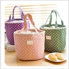 Wholesale Portable Reusable Cooler Tote Cute Canvas Bag For Kids Insulated Lunch Bags for Women With Drawstring