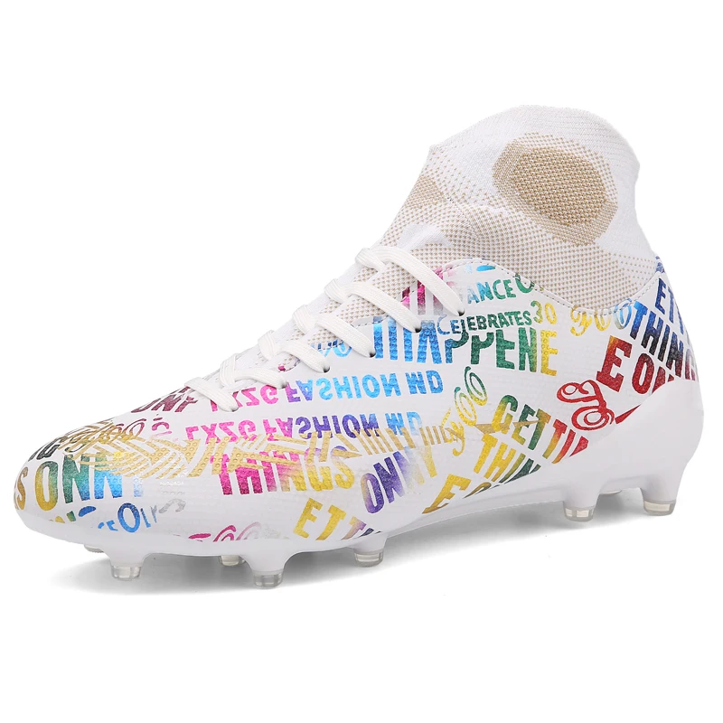 New factory wholesale male and female couples leisure sports training leather high top football shoes
New factory wholesale male and female couples leisure sports training leather high top football shoes