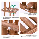 Wood Plant Stand Indoor Outdoor Multi Layer Flower Shelf Rack Holder in Garden giardino scaffale piante