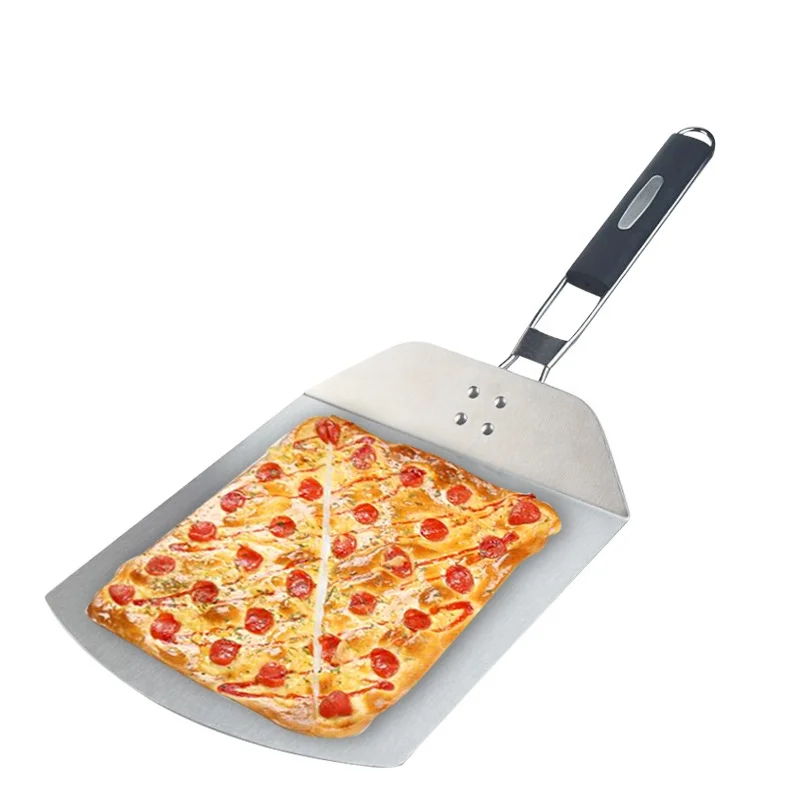 Stainless steel baking with PTR folding handle household commercial stainless steel pizza shovel
Stainless steel baking with PTR folding handle household commercial stainless steel pizza shovel