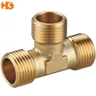 CHINA BRASS PIPE FITTINGS THREAD TEE MALE ELBOW