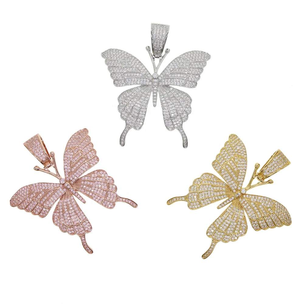 silver gold pink 3 colors 2020 new big butterfly pendant micro pave cz butterfly necklace, Rose gold
silver gold pink 3 colors 2020 new big butterfly pendant micro pave cz butterfly necklace, Rose gold