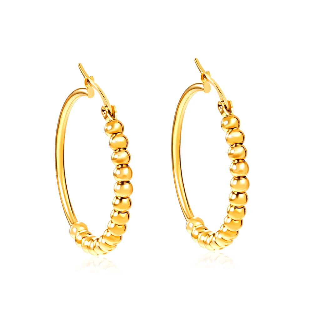 2021 Popular Wholesale Ball Hoop Earring Stainless Steel Women Surgical Earrings Female, Gold/steel
2021 Popular Wholesale Ball Hoop Earring Stainless Steel Women Surgical Earrings Female, Gold/steel