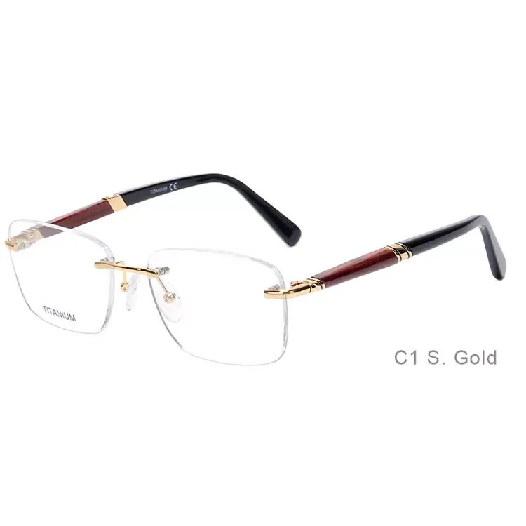 Luxury Rimless Pure Titanium Optical Glasses Frame With Wooden Temple Men Eye Glass Frame
Luxury Rimless Pure Titanium Optical Glasses Frame With Wooden Temple Men Eye Glass Frame
