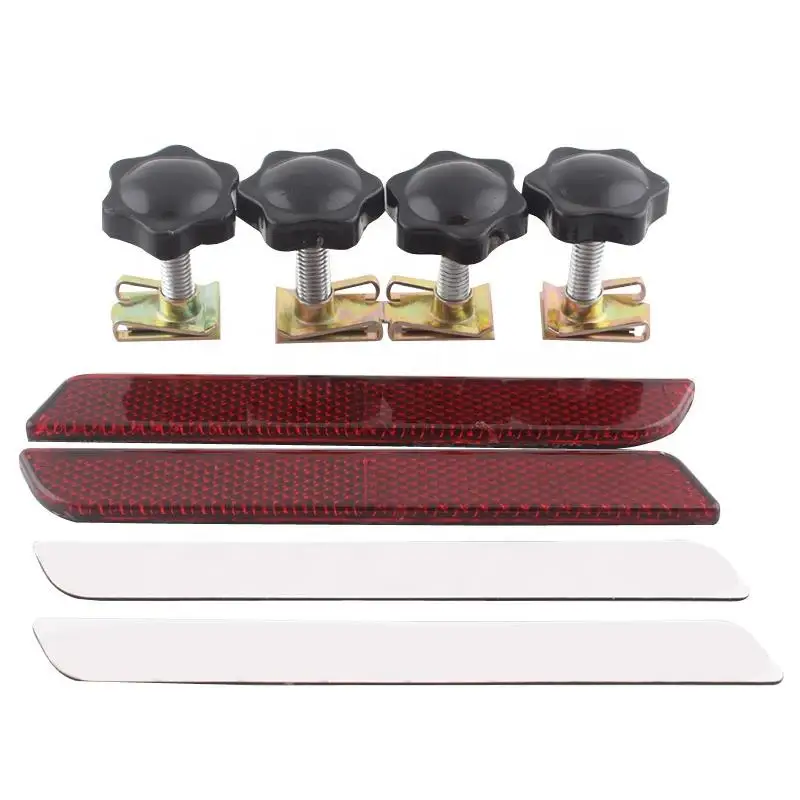 Hard Saddlebags Red Side Visibility Reflectors+Theft Deterrent Locks Fit For Harley