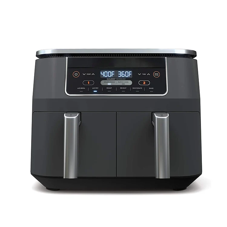 Air fryer Dual Double basket hot sale 9L - 2 x 4.5L pot no oil LED Display Digital Healthy Oil dual free Fryer
Air fryer Dual Double basket hot sale 9L - 2 x 4.5L pot no oil LED Display Digital Healthy Oil dual free Fryer
