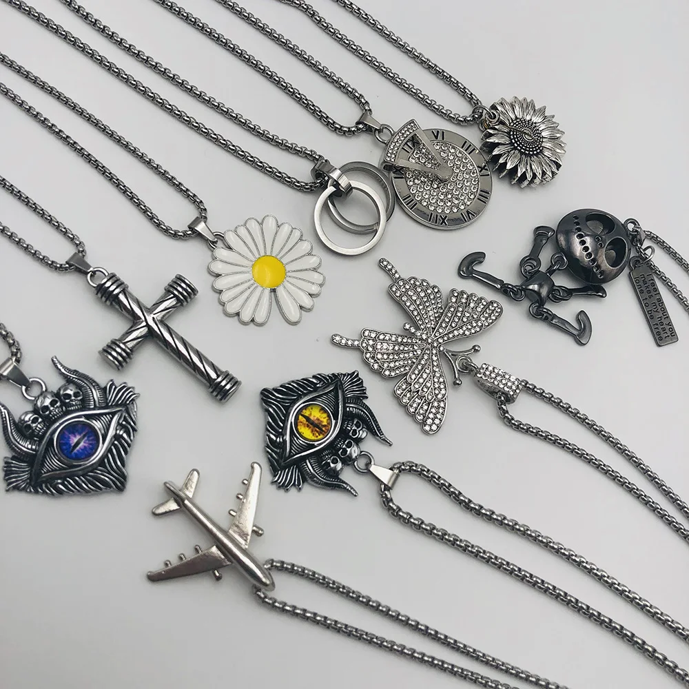 Hip Hop Jewelry Men Stainless Steel Necklace Chain Pendant Initial Necklaces Women, Silver
Hip Hop Jewelry Men Stainless Steel Necklace Chain Pendant Initial Necklaces Women, Silver