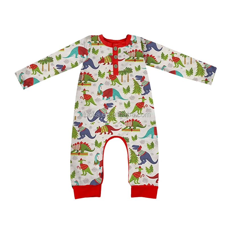 Hot Selling Newborn Winter Baby Jumpsuits Christmas Baby Boy Dino Print Romper With Buttons
Hot Selling Newborn Winter Baby Jumpsuits Christmas Baby Boy Dino Print Romper With Buttons