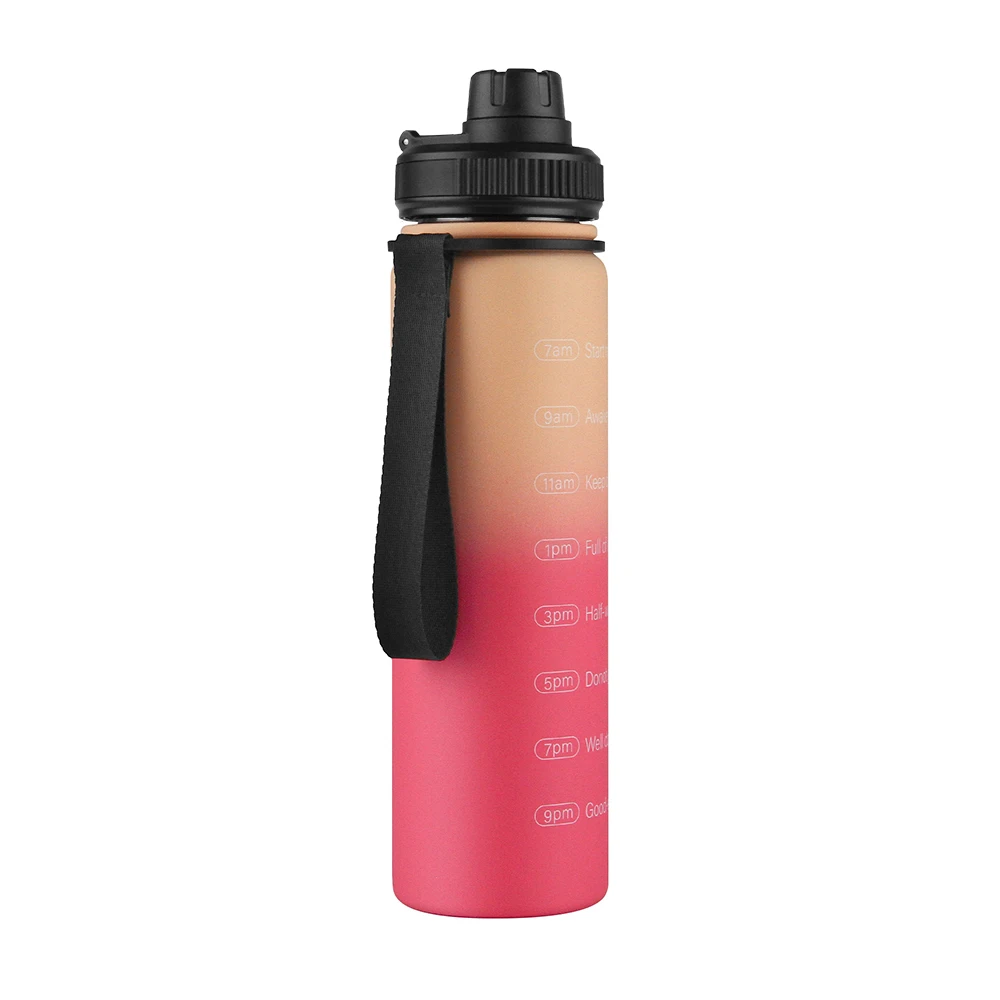 Portable Sports water bottle with rope single wall sport water bottle motivational water bottle with time marker straw, Customized color
Portable Sports water bottle with rope single wall sport water bottle motivational water bottle with time marker straw, Customized color