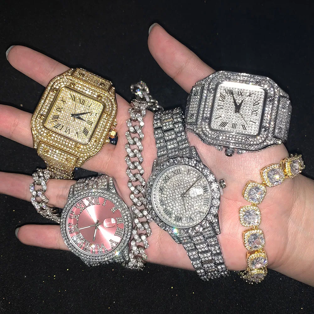 sparking bling diamond women watch