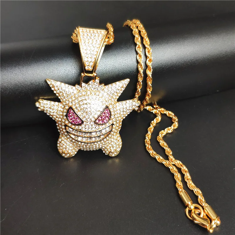 Little Devil Pendant Cuban Chain Necklace Diamond Iced Out Miami Chain Jewelry Zircon Hip Hop Bling Pendant Necklace, Silver gold rose gold
Little Devil Pendant Cuban Chain Necklace Diamond Iced Out Miami Chain Jewelry Zircon Hip Hop Bling Pendant Necklace, Silver gold rose gold