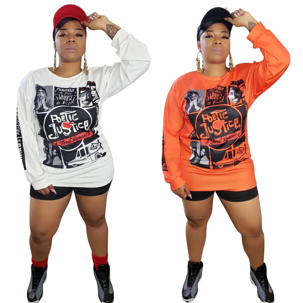 Z17819 5XL Hot Sell Spring Letter Print Plus Size T Shirt O Neck Solid Long Sleeve Poetic Justice Plus Size Casual Print T Shirt, As picture shows
Z17819 5XL Hot Sell Spring Letter Print Plus Size T Shirt O Neck Solid Long Sleeve Poetic Justice Plus Size Casual Print T Shirt, As picture shows