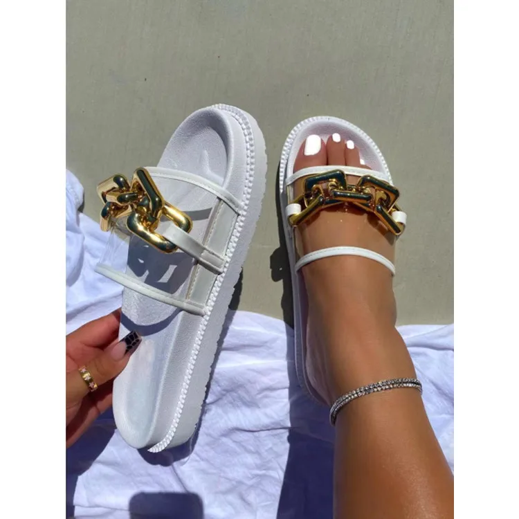 2021 metal chain transparent strap slides fashion high quality wedge ladies sandals wholesale thick-soled platform sandals
2021 metal chain transparent strap slides fashion high quality wedge ladies sandals wholesale thick-soled platform sandals