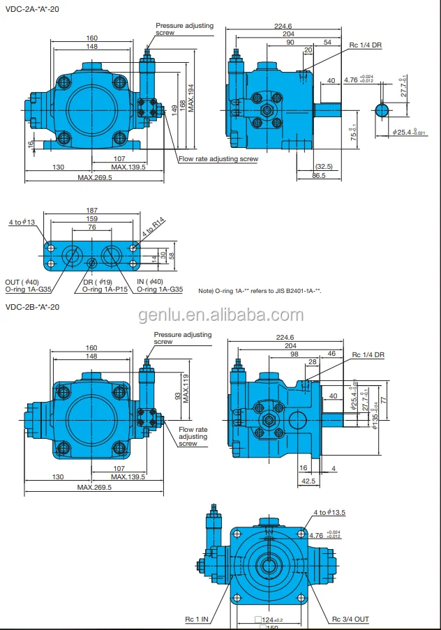 Nachi Hydraulic Vane Pump Vdc Vdc B A E Vdc B A U Vdc B A