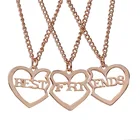 heart shape charm necklace Best friend words heart-shaped pendant necklace for women new trendy popular