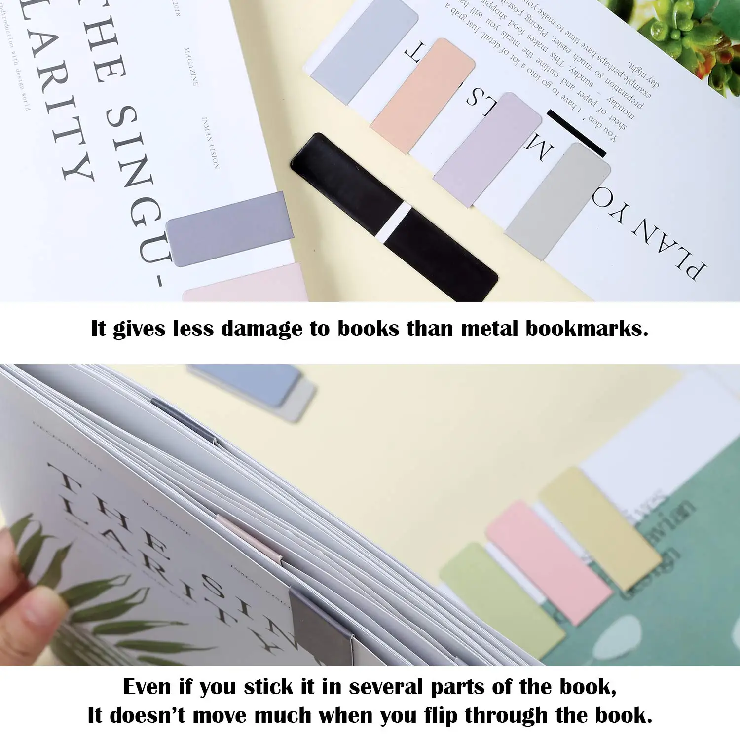 custom magnetic folding page flag bookmark for students reading