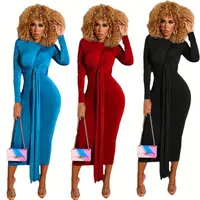 A100001 2020 fashion autumn solid bandage long sleeve velvet Patchwork Women Maxi Casual Long Dress
A100001 2020 fashion autumn solid bandage long sleeve velvet Patchwork Women Maxi Casual Long Dress