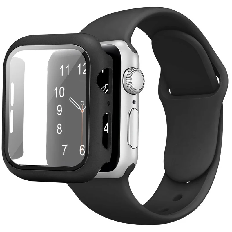 38mm 40mm 42mm 44mm Tempered film Case Protector Glass+ PC Case + Silicone Watch Band Strap For Apple Watch SE 6 5 4 3, 20 colors
38mm 40mm 42mm 44mm Tempered film Case Protector Glass+ PC Case + Silicone Watch Band Strap For Apple Watch SE 6 5 4 3, 20 colors