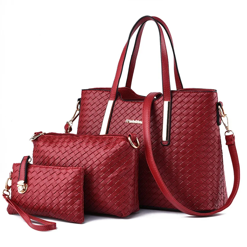 High Quality Women Hand Bags 3 Pieces Set Purses And Handbags For Women Shoulder Tote Bags Wallets, Red,blue,black,coppery.as pictures
High Quality Women Hand Bags 3 Pieces Set Purses And Handbags For Women Shoulder Tote Bags Wallets, Red,blue,black,coppery.as pictures
