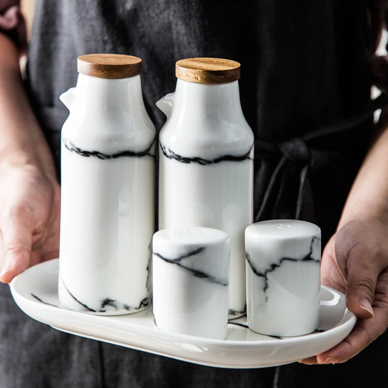 Kitchen Accessories Ceramic Marble Design Oil Pot Vinegar Bottle Seasoning Pot Kitchen Tools
Kitchen Accessories Ceramic Marble Design Oil Pot Vinegar Bottle Seasoning Pot Kitchen Tools