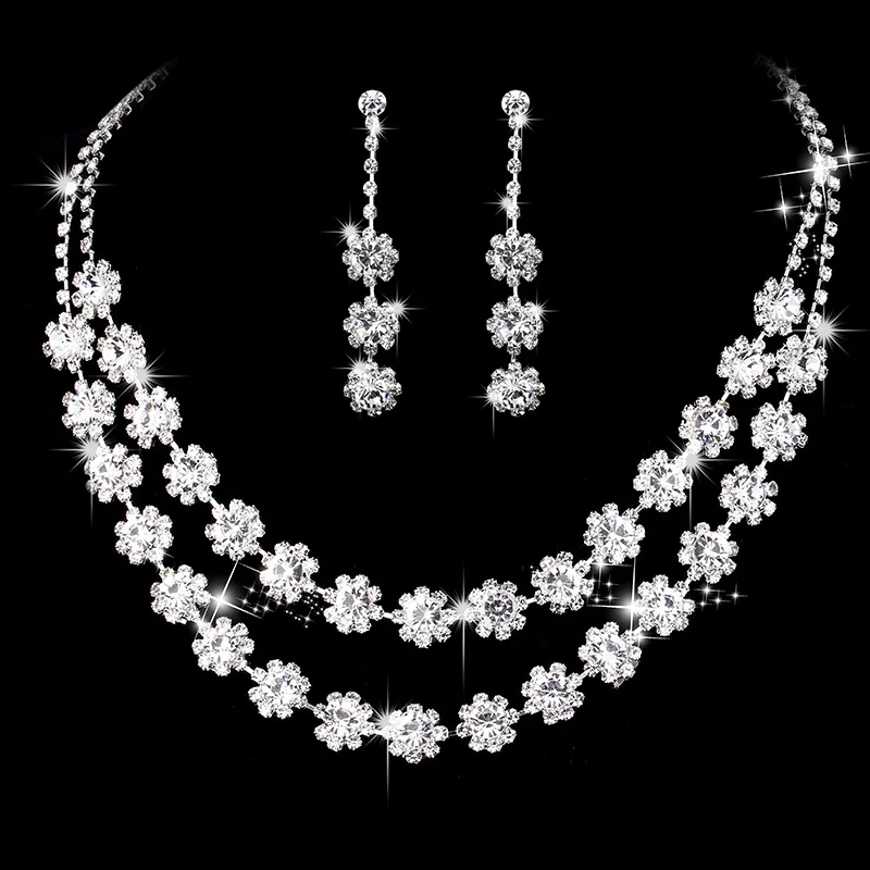 New Arrival Glitter Bride Wedding Jewelry Zircon Multi Flower Shaped Necklace Earings Luxury Jewelry Sets For Girls Ladies, Picture
New Arrival Glitter Bride Wedding Jewelry Zircon Multi Flower Shaped Necklace Earings Luxury Jewelry Sets For Girls Ladies, Picture