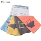 Custom non-slip multi purpose microfiber wipe cleaning cloth with scouring pad