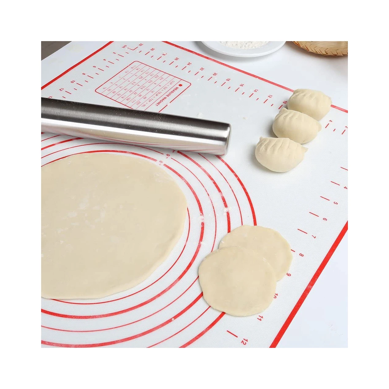 Wholesale Soft Light High Quality Silicone Food Mats non-stick and reusable non-slip silicone baking mat with graduations, Customized colors
Wholesale Soft Light High Quality Silicone Food Mats non-stick and reusable non-slip silicone baking mat with graduations, Customized colors