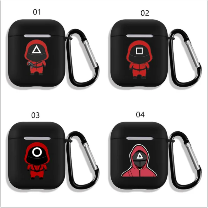 New For AirPods Pro Case Cartoon Squid Game Character Headphones Case For Airpods 2 Wireless Protect Cover Earphone Accessories, Black
New For AirPods Pro Case Cartoon Squid Game Character Headphones Case For Airpods 2 Wireless Protect Cover Earphone Accessories, Black