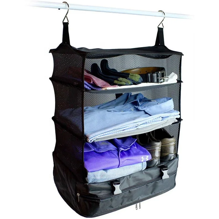 foldable fabric luggage compressed travel zipper hanging large capacity clothes storage bag organizer
foldable fabric luggage compressed travel zipper hanging large capacity clothes storage bag organizer