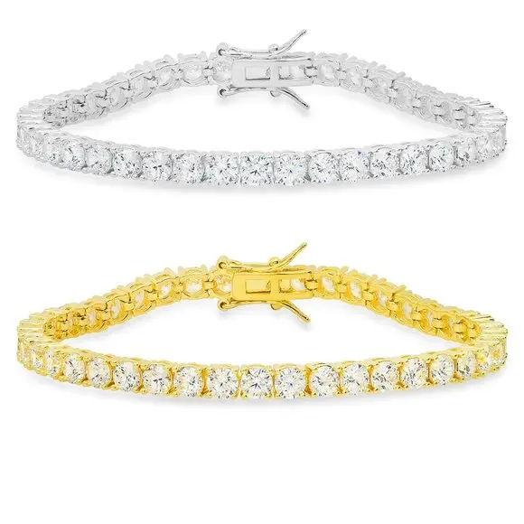 Tennis bracelet 925 silver mossinate diamond women men 2023 new style tennis chain with light blue stones.
Tennis bracelet 925 silver mossinate diamond women men 2023 new style tennis chain with light blue stones.