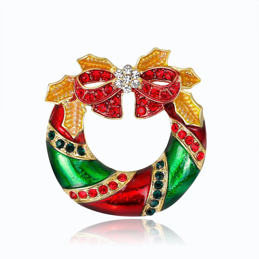Hot-selling Christmas Wreath Brooches Fashion and Personality Festival Jewelry Clothing Matching Accessories
Hot-selling Christmas Wreath Brooches Fashion and Personality Festival Jewelry Clothing Matching Accessories