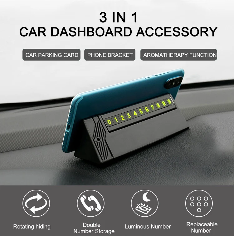 Joyart Auto Accessory Telephone Smart Car Dashboard Holder Parking Contact Phone Number