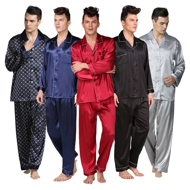 Clothing Manufacturers Custom Wholesale Soft Material Lapel Collar Plus Size Satin PJ Set Lounge Wear Mens Pajamas Sleepwear
Clothing Manufacturers Custom Wholesale Soft Material Lapel Collar Plus Size Satin PJ Set Lounge Wear Mens Pajamas Sleepwear