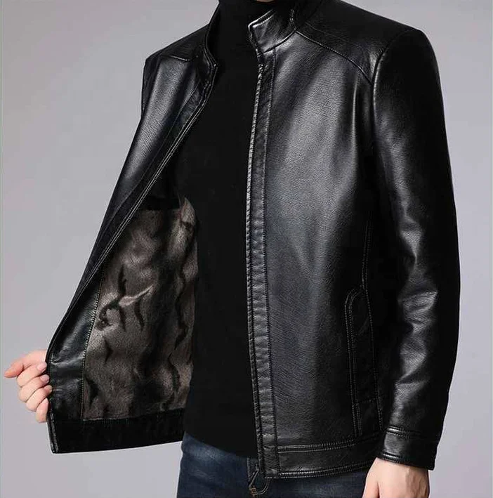 Men's Leather Jacket Business Gentleman Stand-up Collar Zipper Casual Jacket Non-iron Plus Size Men's Jacket
Men's Leather Jacket Business Gentleman Stand-up Collar Zipper Casual Jacket Non-iron Plus Size Men's Jacket