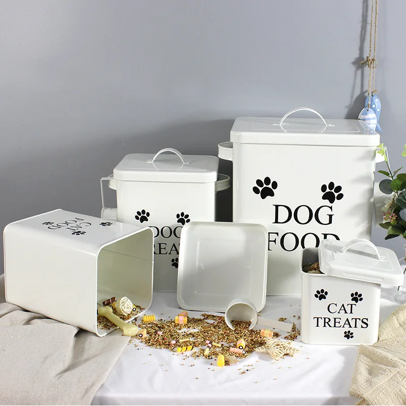 White Farmhouse Cat and Dog Treat Container Cute Pet Food Lid Durable Airtight Gift Dog Treat Food Storage
White Farmhouse Cat and Dog Treat Container Cute Pet Food Lid Durable Airtight Gift Dog Treat Food Storage