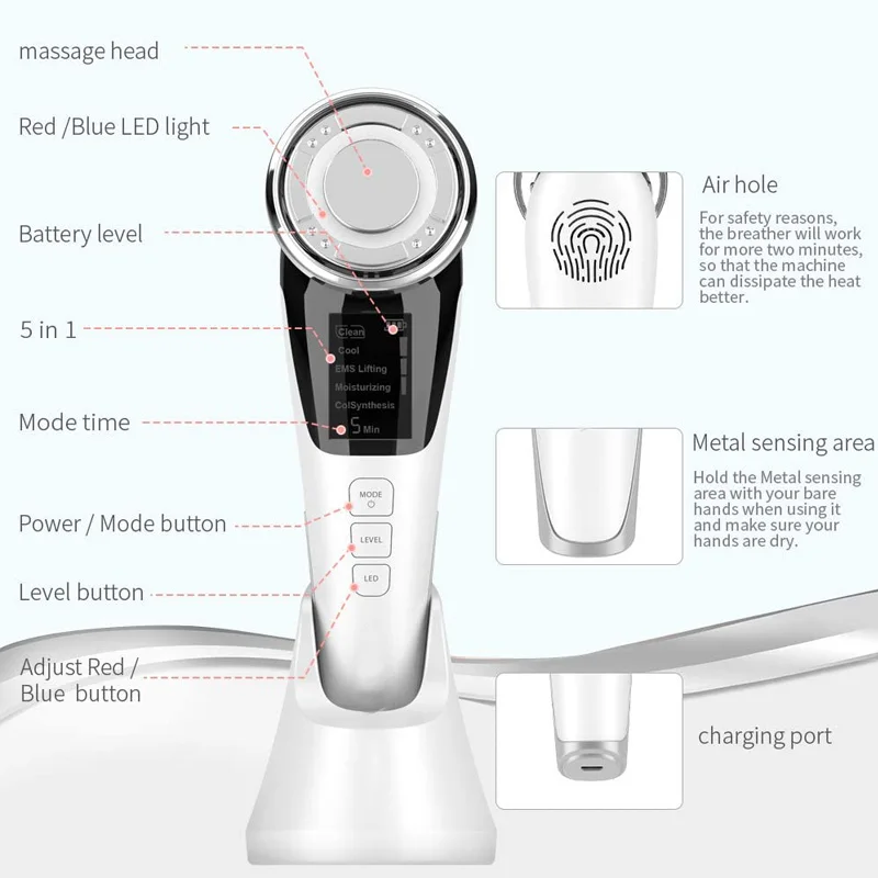 2021 new led meridian face maskmask beauty massage device household beauty introduction instrument, White+pink
2021 new led meridian face maskmask beauty massage device household beauty introduction instrument, White+pink