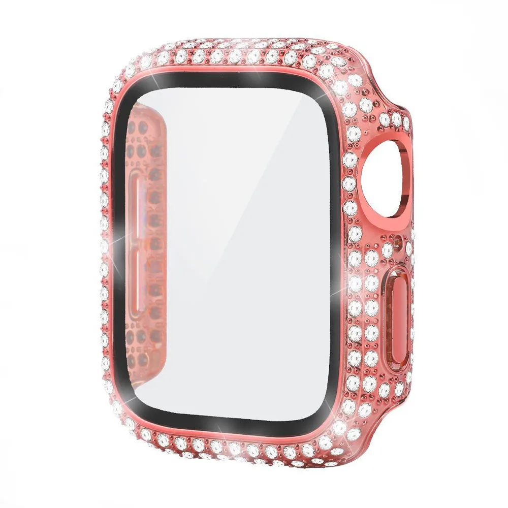 Luxury Full Diamond Glass Case for Apple Watch Series 6 SE 5 4 3 2 Screen Protector Glitter Bling Frame Bumper Cover for iWatch
Luxury Full Diamond Glass Case for Apple Watch Series 6 SE 5 4 3 2 Screen Protector Glitter Bling Frame Bumper Cover for iWatch