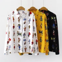 Autumn new female Korean version of Korean students printing academic style long sleeve women's shirt POLO shirt loose shirt
Autumn new female Korean version of Korean students printing academic style long sleeve women's shirt POLO shirt loose shirt