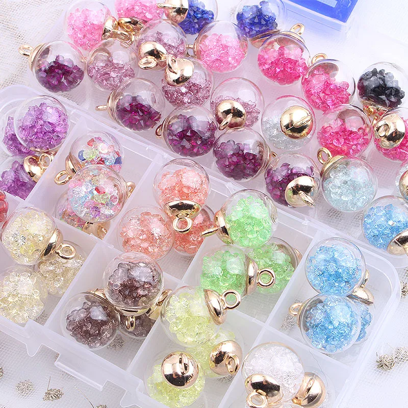 16mm Crystal Glass Ball Charms Pendant Bracelet Necklace Hair Jewelry Accessories DIY Craft
16mm Crystal Glass Ball Charms Pendant Bracelet Necklace Hair Jewelry Accessories DIY Craft