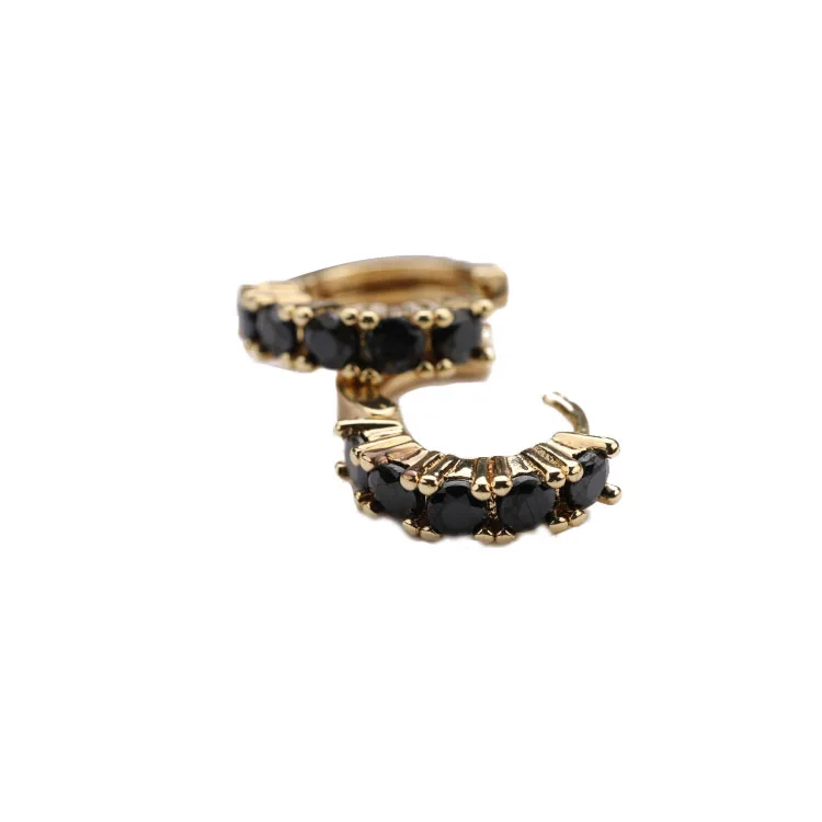 Fashion Jet CZ Earrings Huggie Earrings Trend 2021 Gold Cubic Zirconia 18K Charm Earrings Black Gun Plated,silver Plated Zircon
Fashion Jet CZ Earrings Huggie Earrings Trend 2021 Gold Cubic Zirconia 18K Charm Earrings Black Gun Plated,silver Plated Zircon